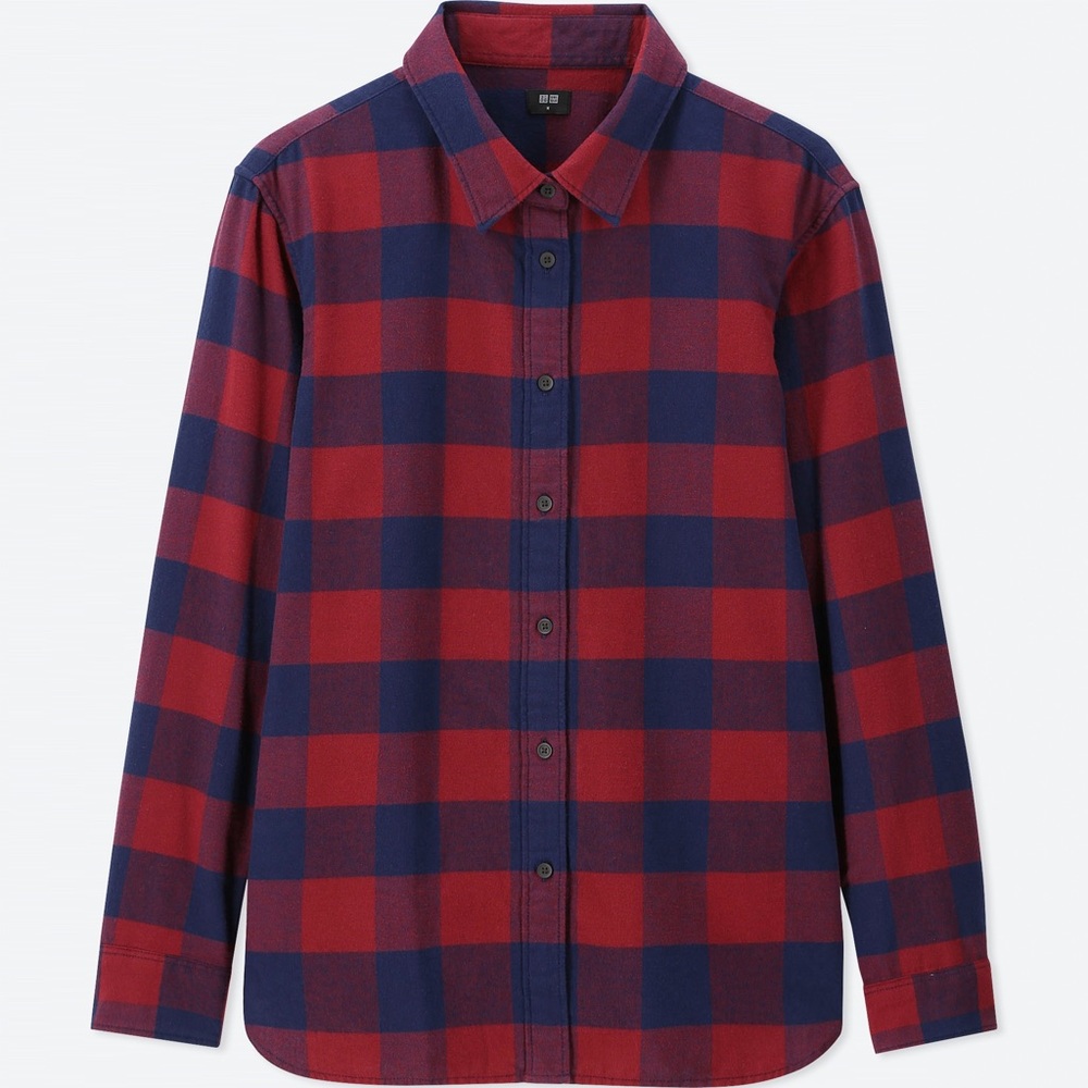 UNIQLO Women’s red and navy flannel